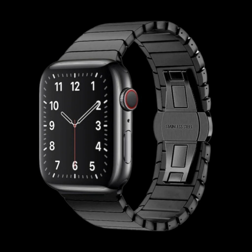 Stainless Steel Apple Watch Compatible Strap Black