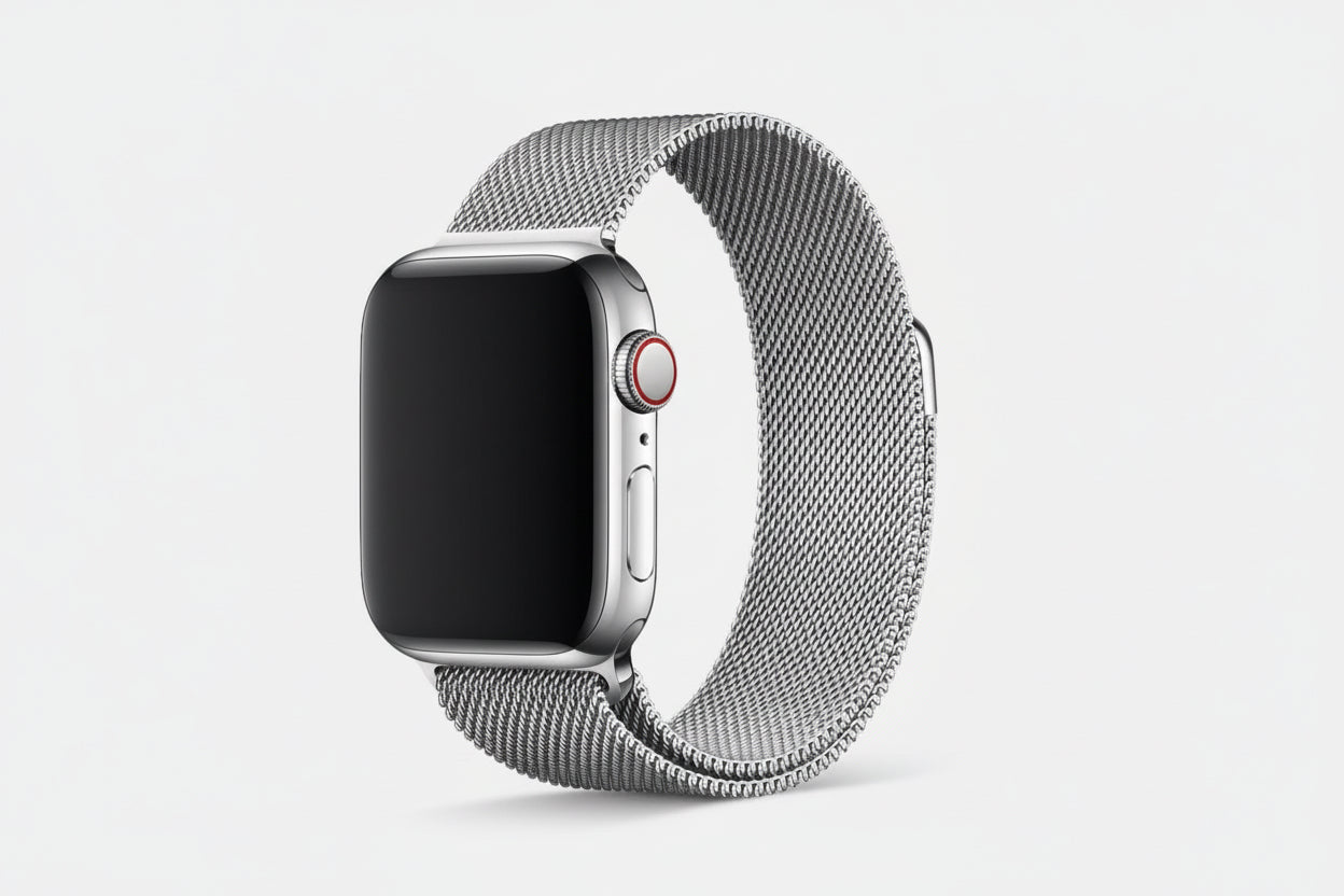 Milanese Loop Silver Apple Watch Compatible Strap