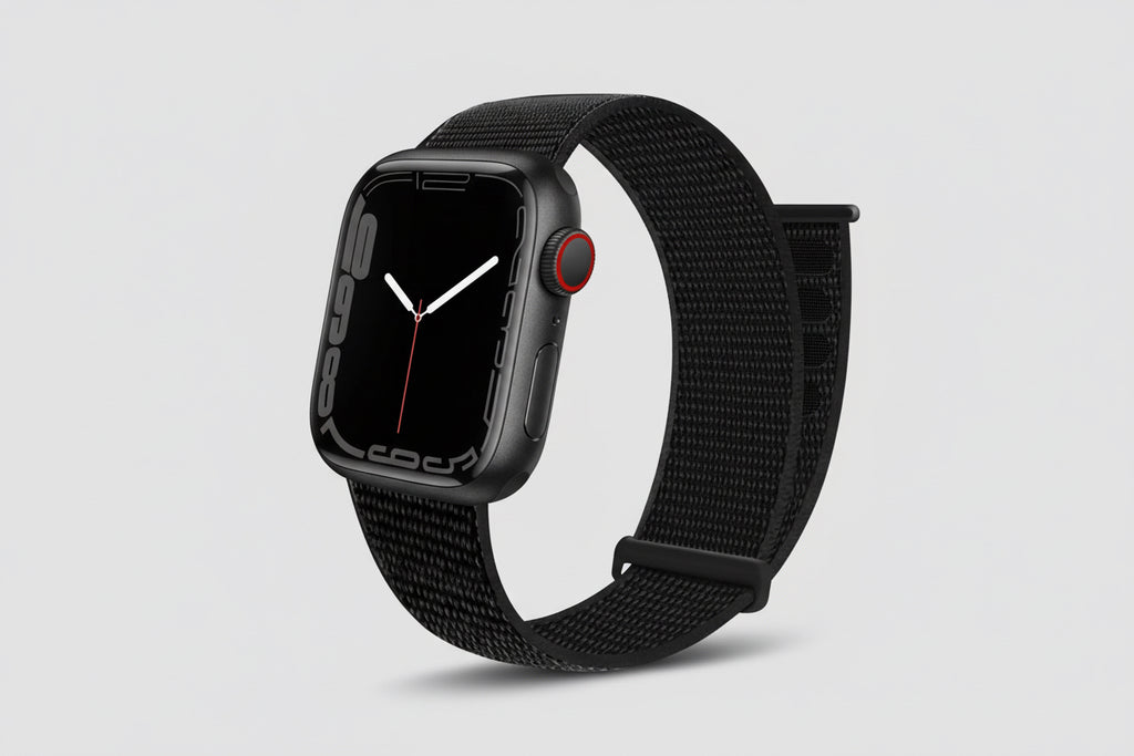 Nylon Sport Black Apple Compatible Strap
