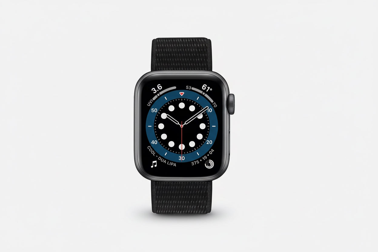 Nylon Sport Black Apple Compatible Strap