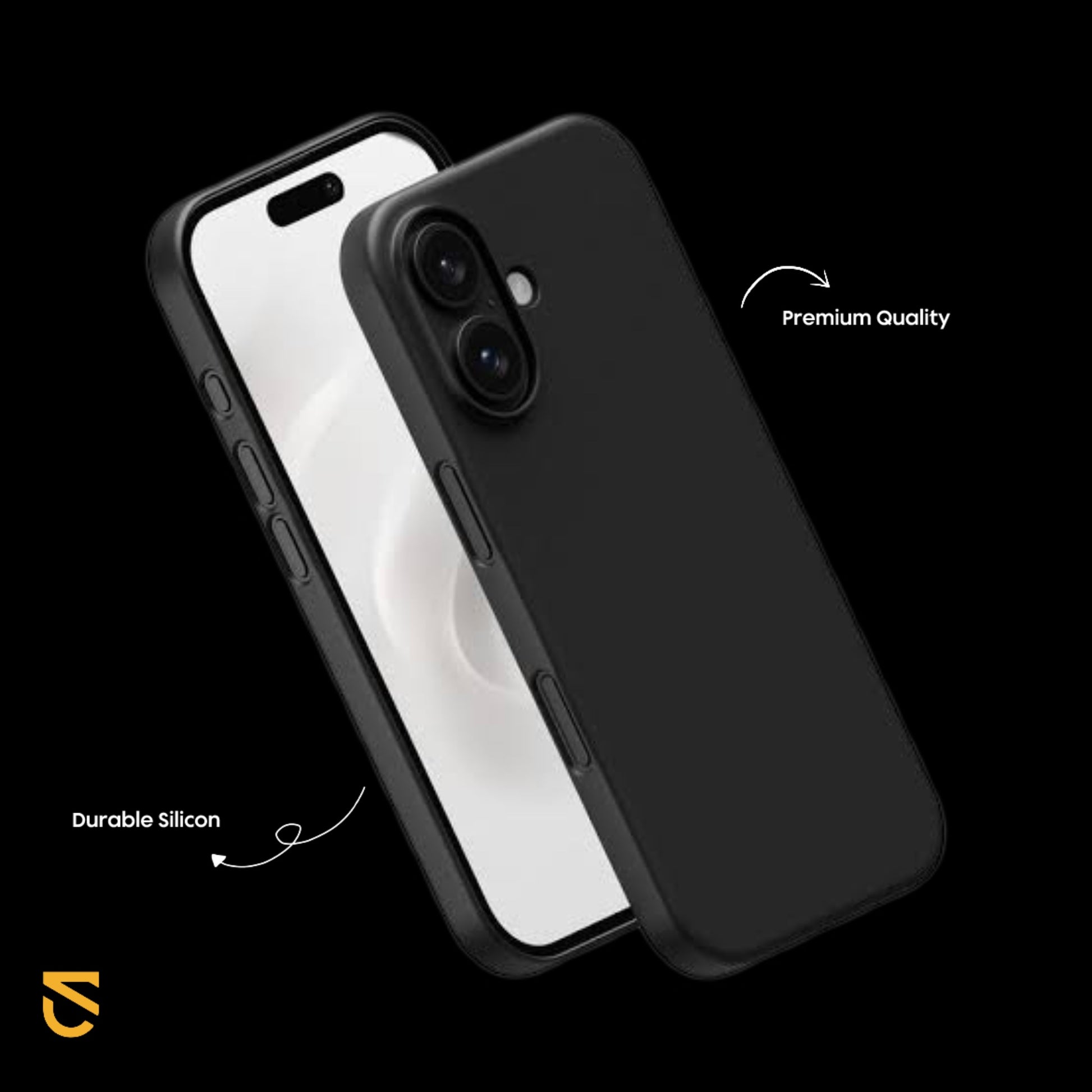 Black Silicon iPhone Compatible Case