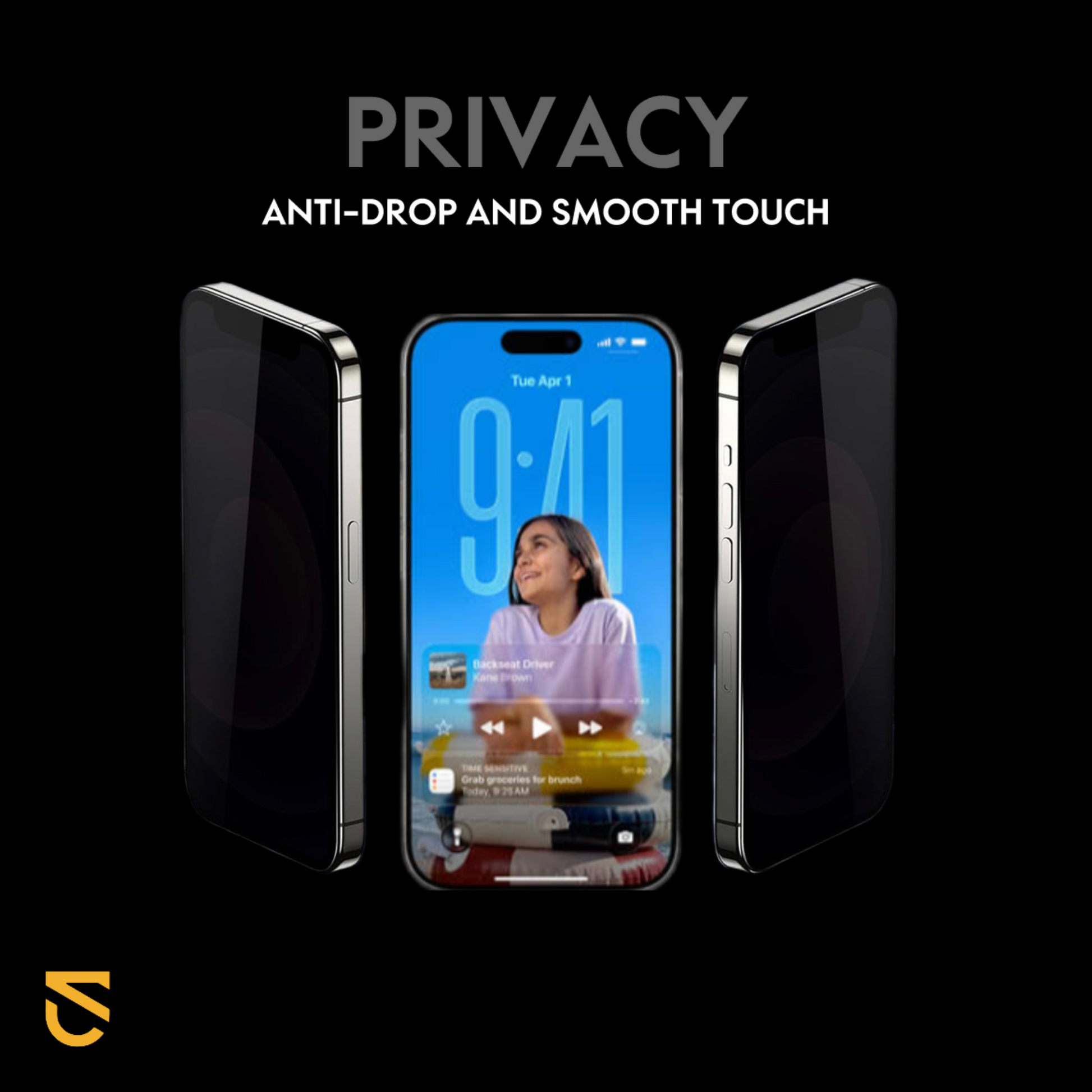 Premium Privacy Arc Tempered Glass
